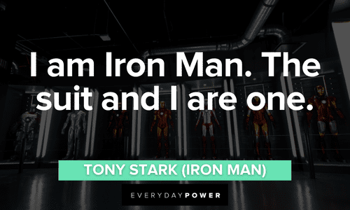 Iron Man quotes about his suit