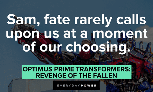 Optimus Prime quotes about fate