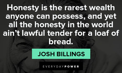 Honesty Quotes about wealth