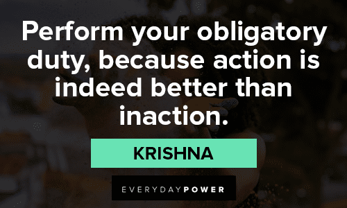 Krishna Quotes About Action and Inaction