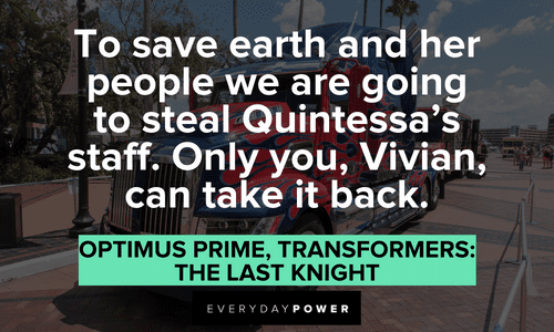 Optimus Prime quotes about saving earth