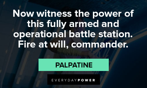 Palpatine quotes about battle station