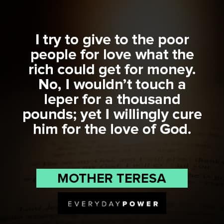 poverty quotes mother teresa