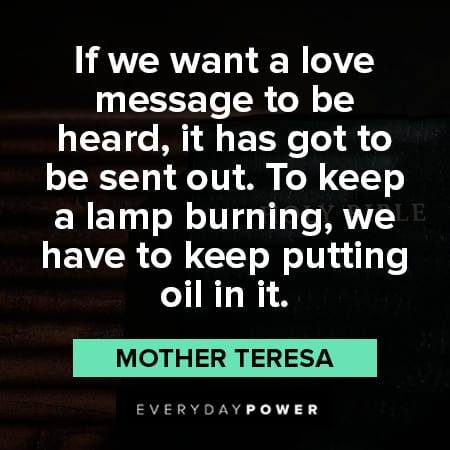 Quotes by Mother Teresa about love messages