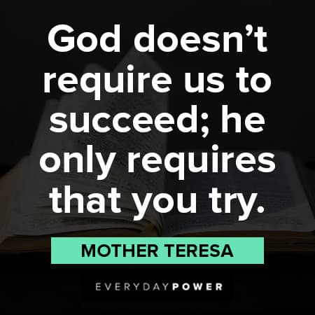 Quotes by Mother Teresa about succeeding