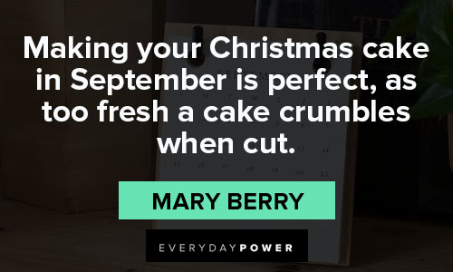 September Quotes about Christmas cakes