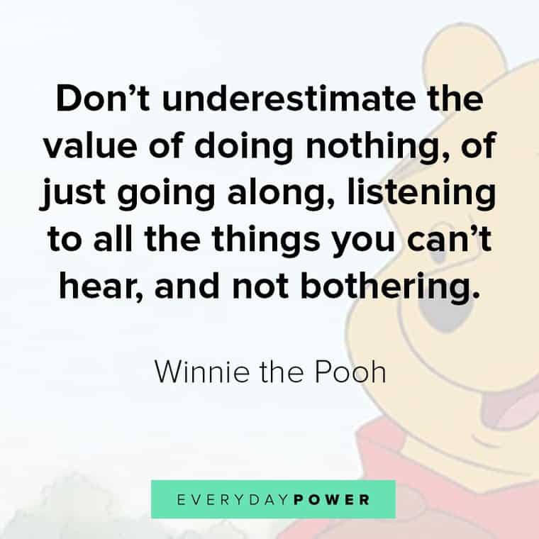 Winnie the Pooh quotes about doing nothing