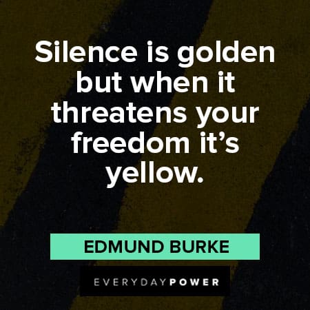 Yellow Quotes About Silence
