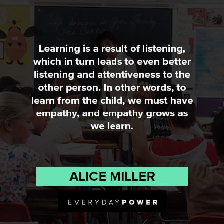 children quotes about learning is a result of listening