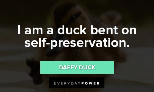 Daffy Duck Quotes about self perservation