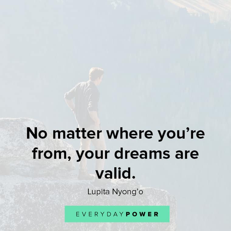 dream big quotes about no matter where you're from, your dreams are valid