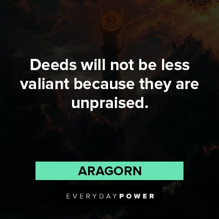 Lord of the Rings quotes about deeds