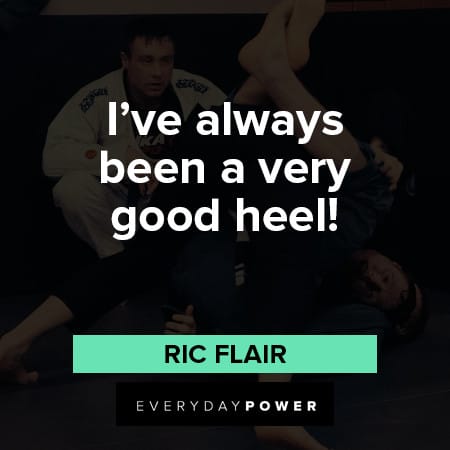 Ric Flair quotes about I've always been a very good heel!