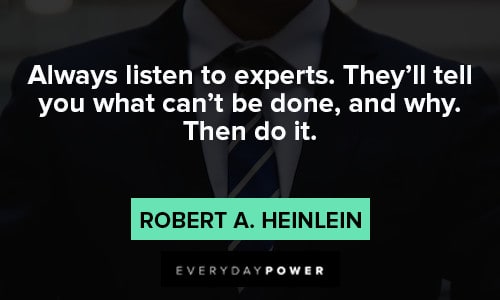 unexpected quotes about always listen to experts