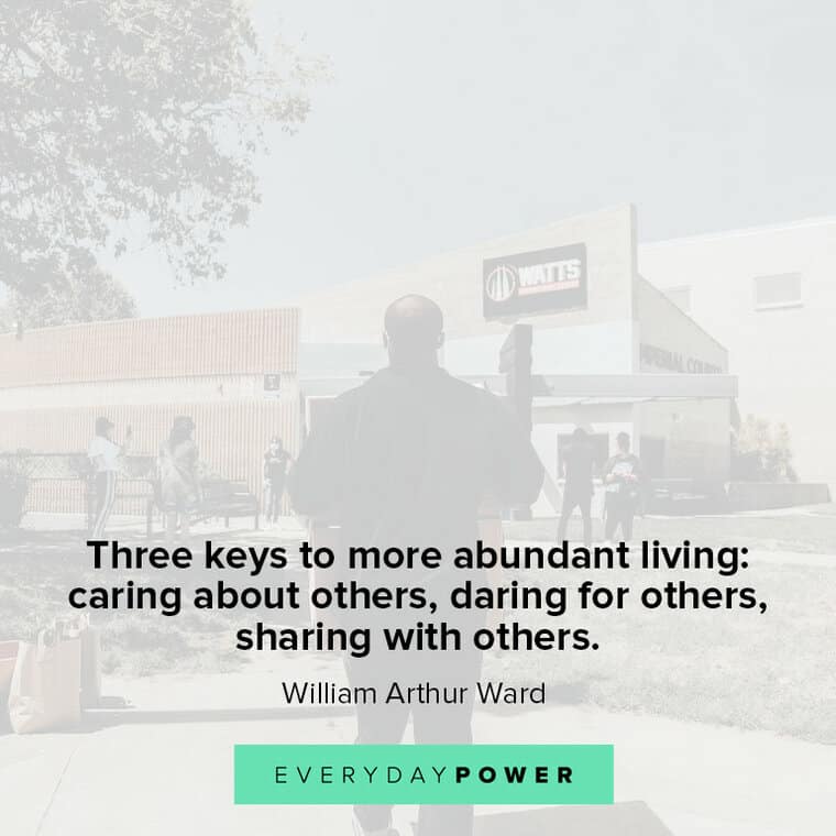 Volunteer quotes about three keys to more abundant living