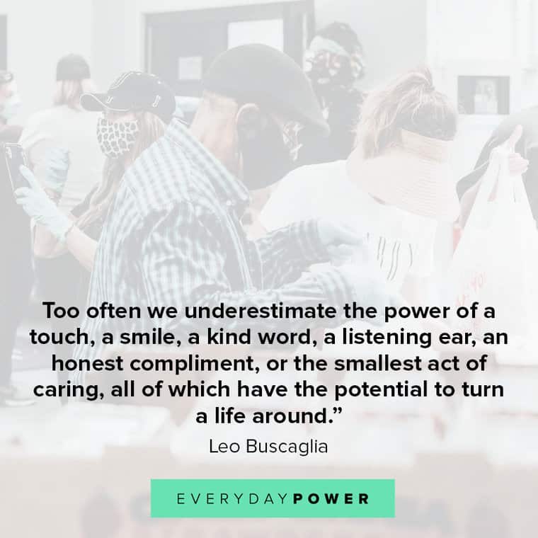 Volunteer quotes about underestimate the power of a touch