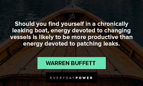 warren buffett quotes about chronically leaking boat
