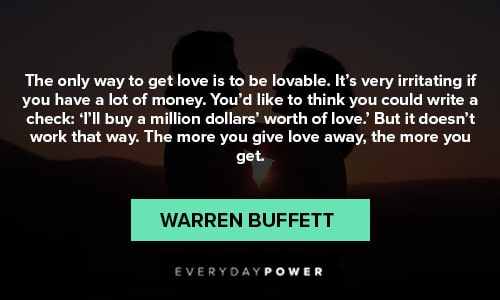 warren buffett quotes on love