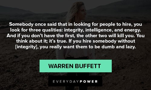 warren buffett quotes about looking for people
