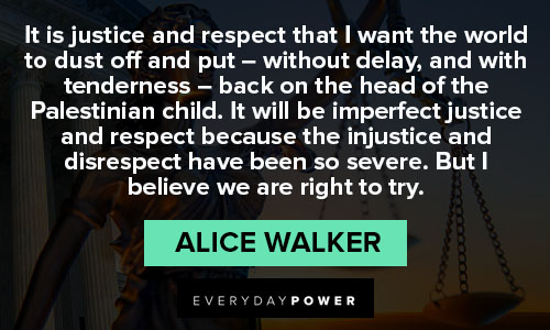 Alice Walker Quotes about justice