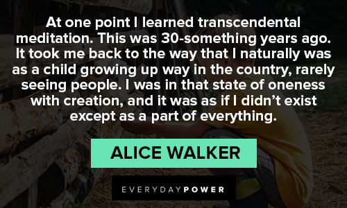 Alice Walker Quotes about at one point I learned transcendental meditation
