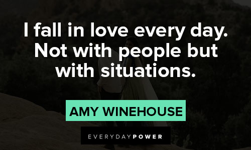Amy Winehouse quotes about fall in love