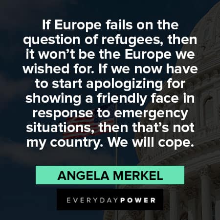 angela merkel quotes on the question of refugees