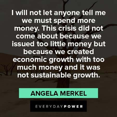 angela merkel quotes about spending more money
