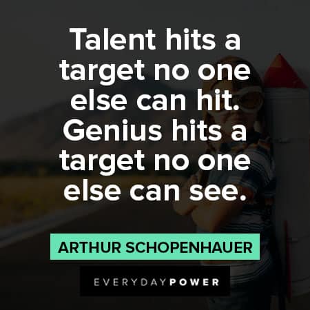 Arthur Schopenhauer quotes about talent