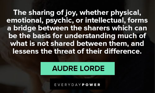 audre lorde quotes about the sharing of joy