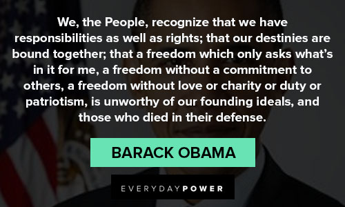 Barack Obama quotes from america