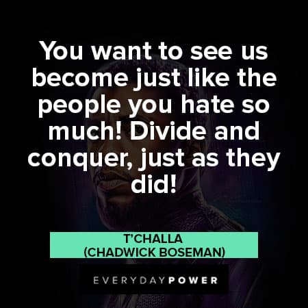 Black Panther quotes from T’Challa 