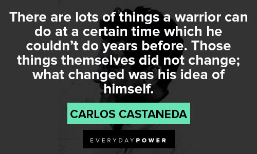 Carlos Castaneda quotes about those things themselves did not change