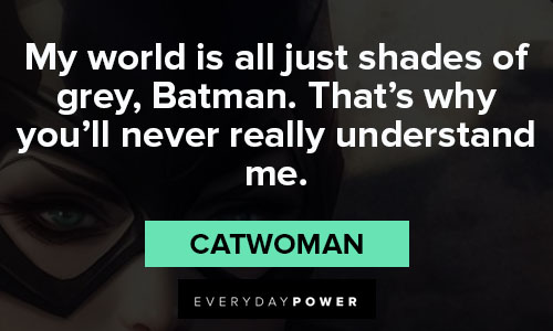 Catwoman quotes about shades of grey