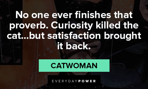 Catwoman quotes that proverb