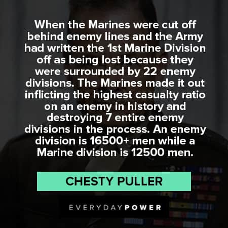 Chesty Puller quotes about the irst Marine Division