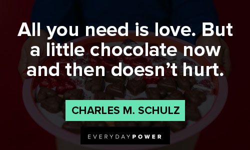 chocolate quotes that all you need is love