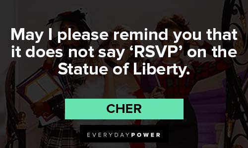 Clueless quotes about statue of liberty