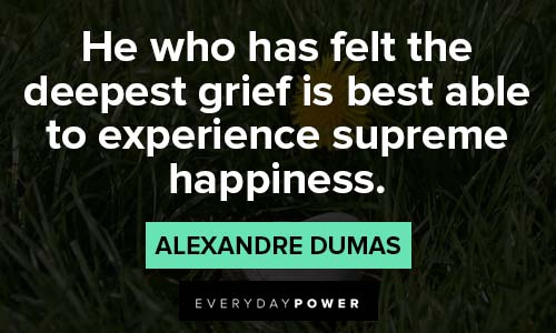 Count of Monte Cristo quotes about he who has felt the deepest grief is best able to experience supreme happiness