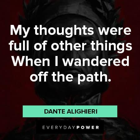 Dante’s Inferno quotes about wandered off the path