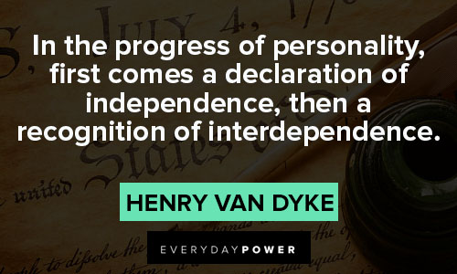 Declaration of Independence quotes about In the progress of personality