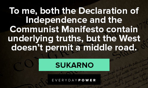 Declaration of Independence quotes about communist manifesto