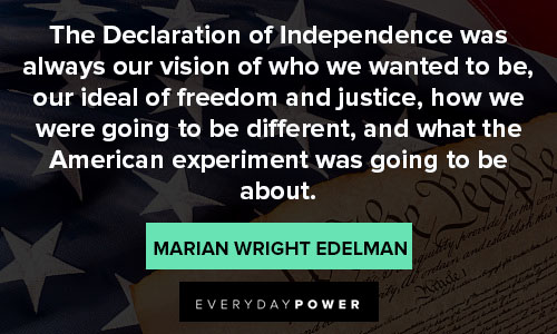 Declaration of Independence quotes about our vision