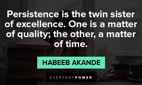 excellence quotes about persistence is the twin sister of excellence