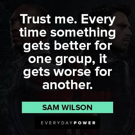 The Falcon and The Winter Soldier quotes about trusting