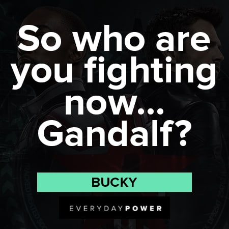 The Falcon and The Winter Soldier quotes about so who are you fighting now...Gandalf