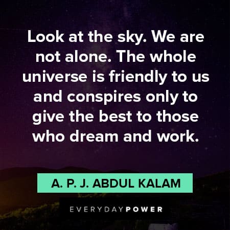 galaxy quotes to those who dream and work