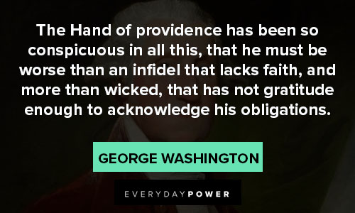 George Washington quotes about the hand of proveidence