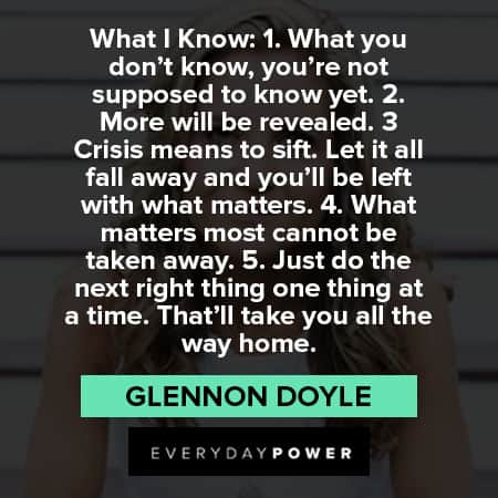 Inspiring Glennon Doyle quotes