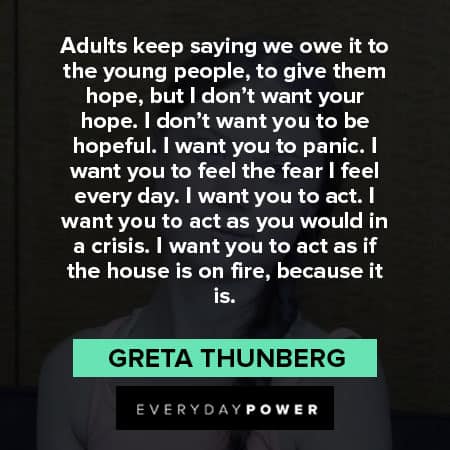 Greta Thunberg quotes about hope